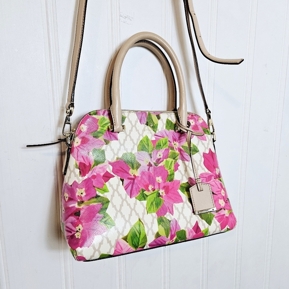 Kate Spade Bayard Place Little Babe Pink Floral Crossbody Satchel Bag